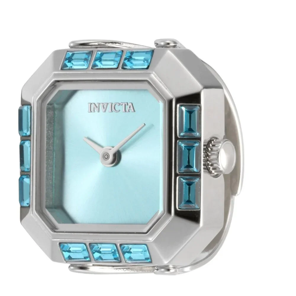NWT Invicta Mini Angel Women's Ring Watch - 21.5mm, Silver  Blue (49579)